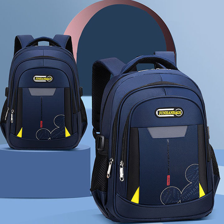 Balo học sinh siêu nhẹ chống thấm nước junhanbags cho học sinh cấp 1 , 2 size 42cm