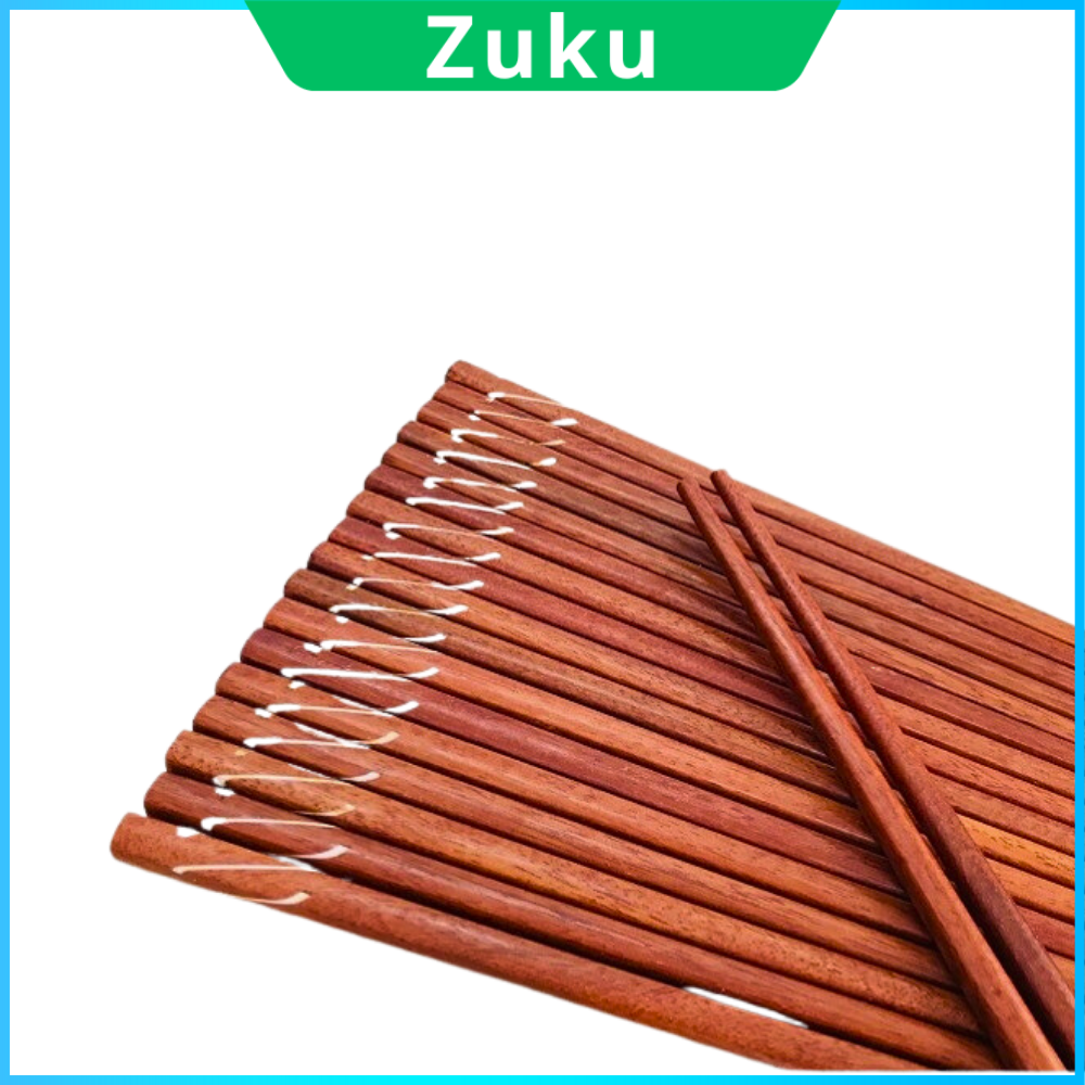Đũa gỗ tự nhiên cao cấp đầu khảm trai set 10 đôi