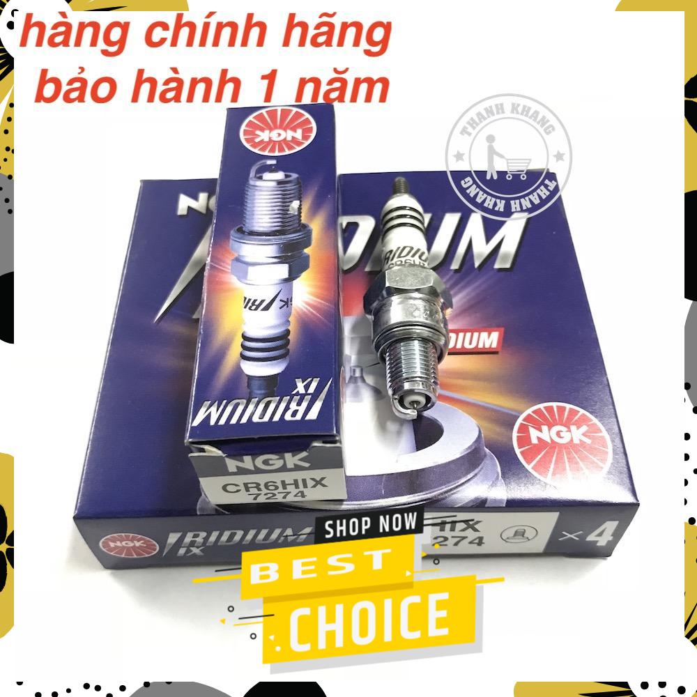 bugi NGK thương hiệu nhật đầu iridium CR6HIX(dòng cao cấp)gắn cho các dòng xe DREAM,DREAM II,SUPER DREAM,FUTURE I 110,(WAVE 100/ANPHA,ZX,RS/RSV/110/110S/ASTREA,SIRIUS,TAURUS,JUPITER,JUPITER MX,HAYATE,HAYATE FI...