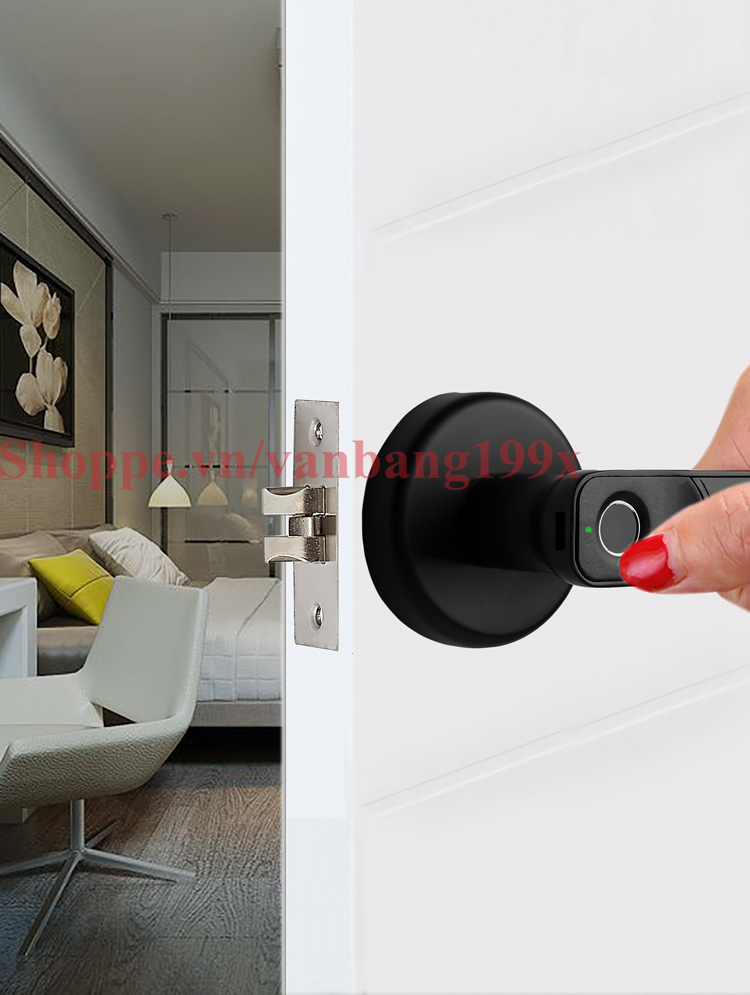 (Phiên bản mới) Khóa cửa vân tay kiểu tròn lắp đặt dễ dàng VB01