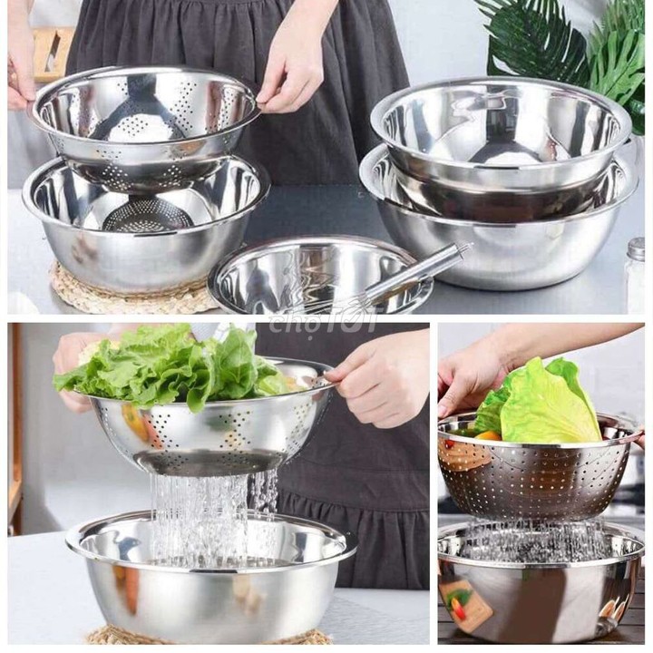 Rổ thau inox - bộ 5 - 3010193