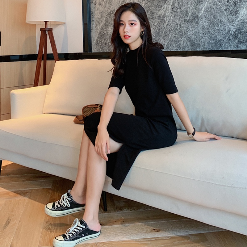 ĐẦM BODY TAY NGẮN LEN TĂM [ 100% ảnh thật ]