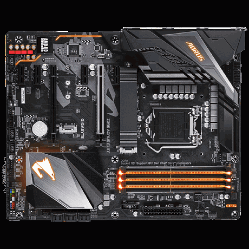 Mainboard GIGABYTE Z390 AORUS ELITE (Intel Z390, Socket 1151, ATX, 4 khe RAM DDR4)