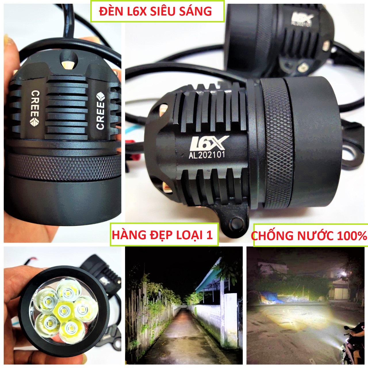 Đèn Trợ Sáng Xe Máy L6X BMI Siêu Sáng Siêu Gom Lắp Các Xe Hàng Cao Cấp Loại Tốt, DEN TRO SANG, ĐỒ CHƠI XE MÁY , PHỤ KIỆN XE MÁY