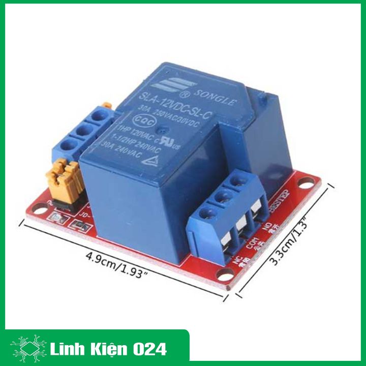 Module relay 30A 250VAC high / low 1 kênh 12VDC