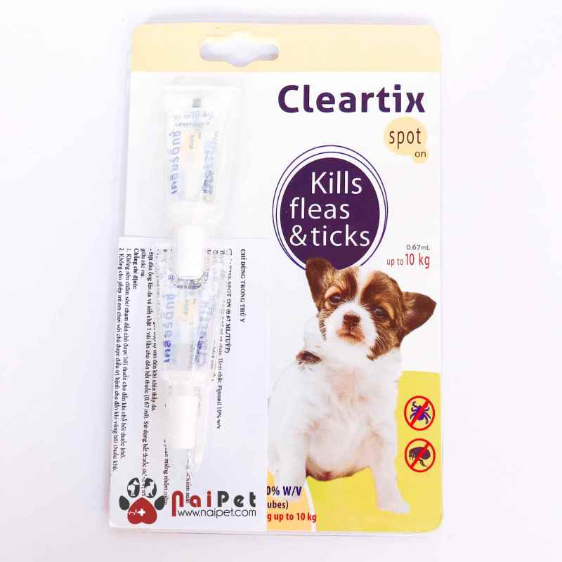 Tuýp Nhỏ Gáy Loại Bỏ Ve Rận Bọ Chét Nội Ngoại Ký Sinh Trùng Cho Chó Cleartix