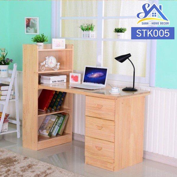 Bàn đa năng liền kệ sách và hộc tủ STK005