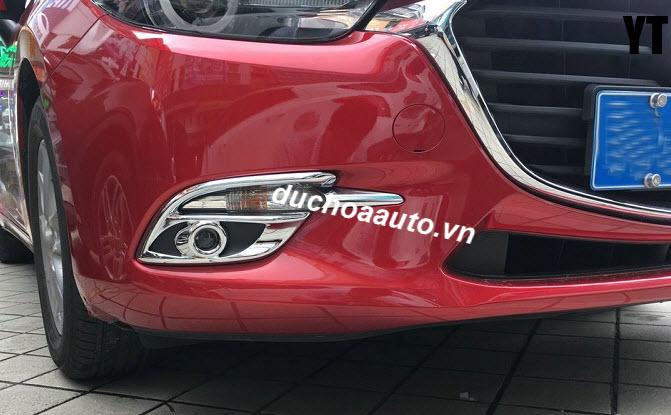 Ốp trang trí đèn gầm trước mazda 3 2017-2019
