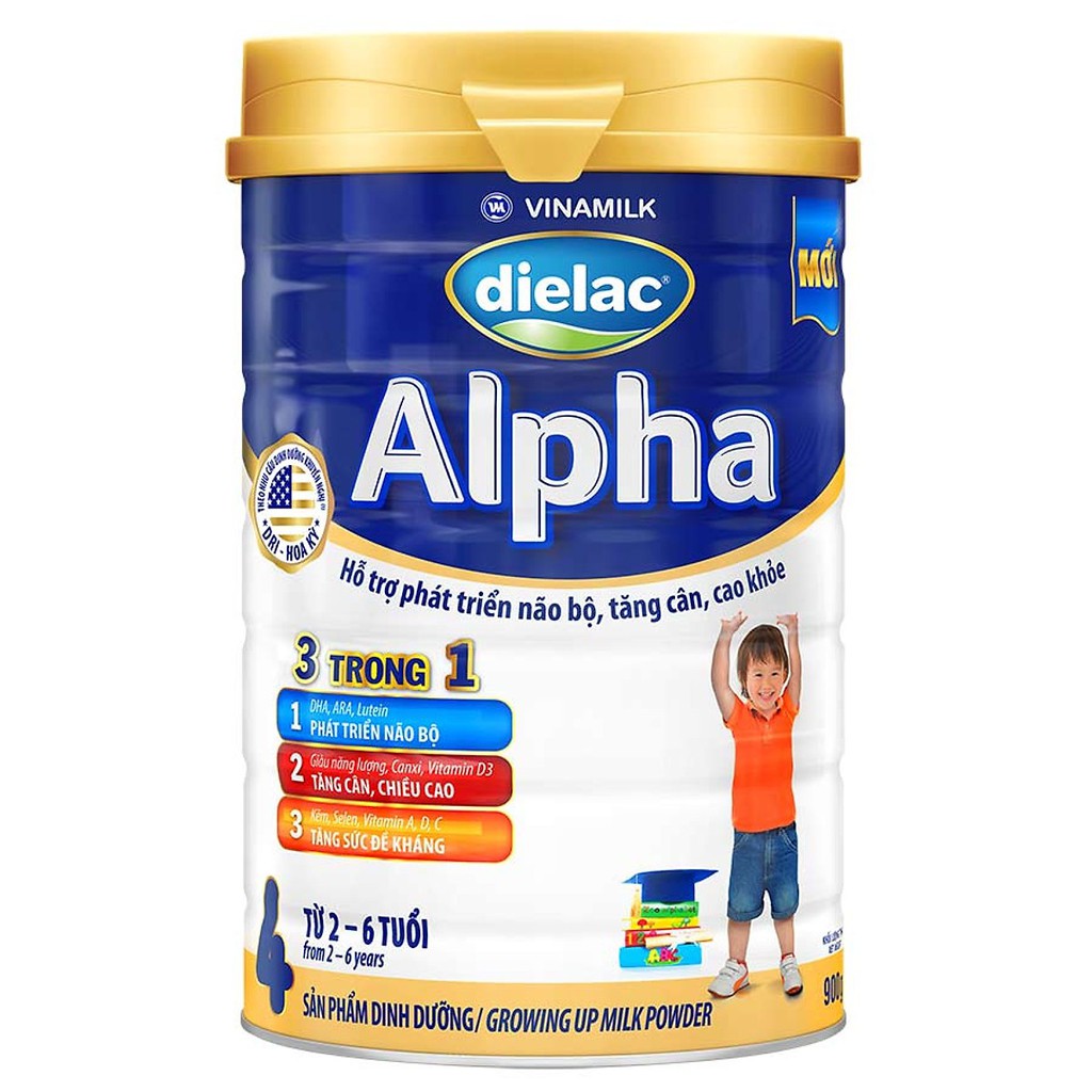 Sữa bột Vinamilk Dielac Alpha 4 900g