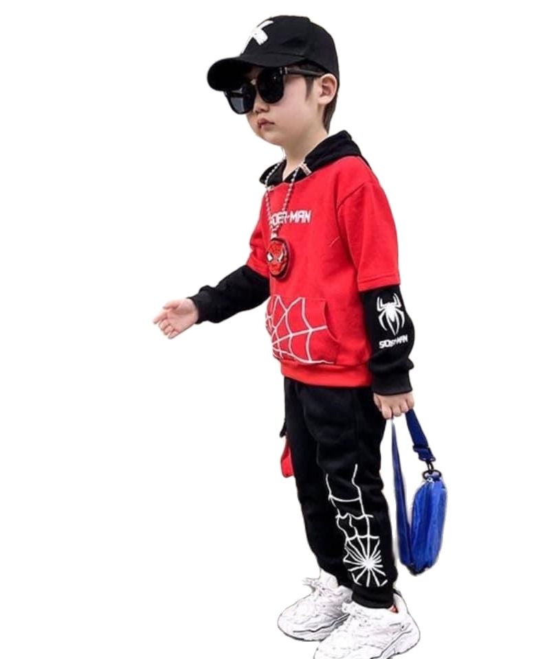 [Sale xả hàng]- Bộ quần áo thu đông siêu nhân nhện cho bé trai
