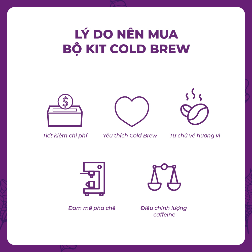 Combo Cold Brew Kit PJ's Coffee for At-home brewing - 100% Pure Arabica Coffee