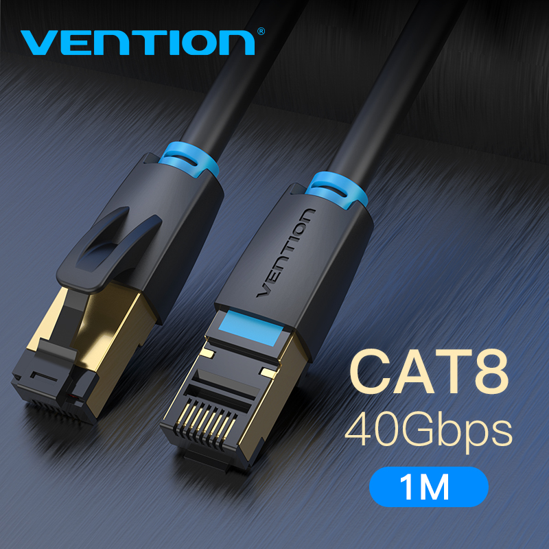 Vention dây cáp mạng lan Cat 8 Ethernet Cable SFTP 40Gbps Super Speed RJ45 Network Wifi Cable Cat8 Gold Plated Connector CAT 8 Internet Cable 1M 2M 3M 5M 10M for Router Modem dây lan Cat 8