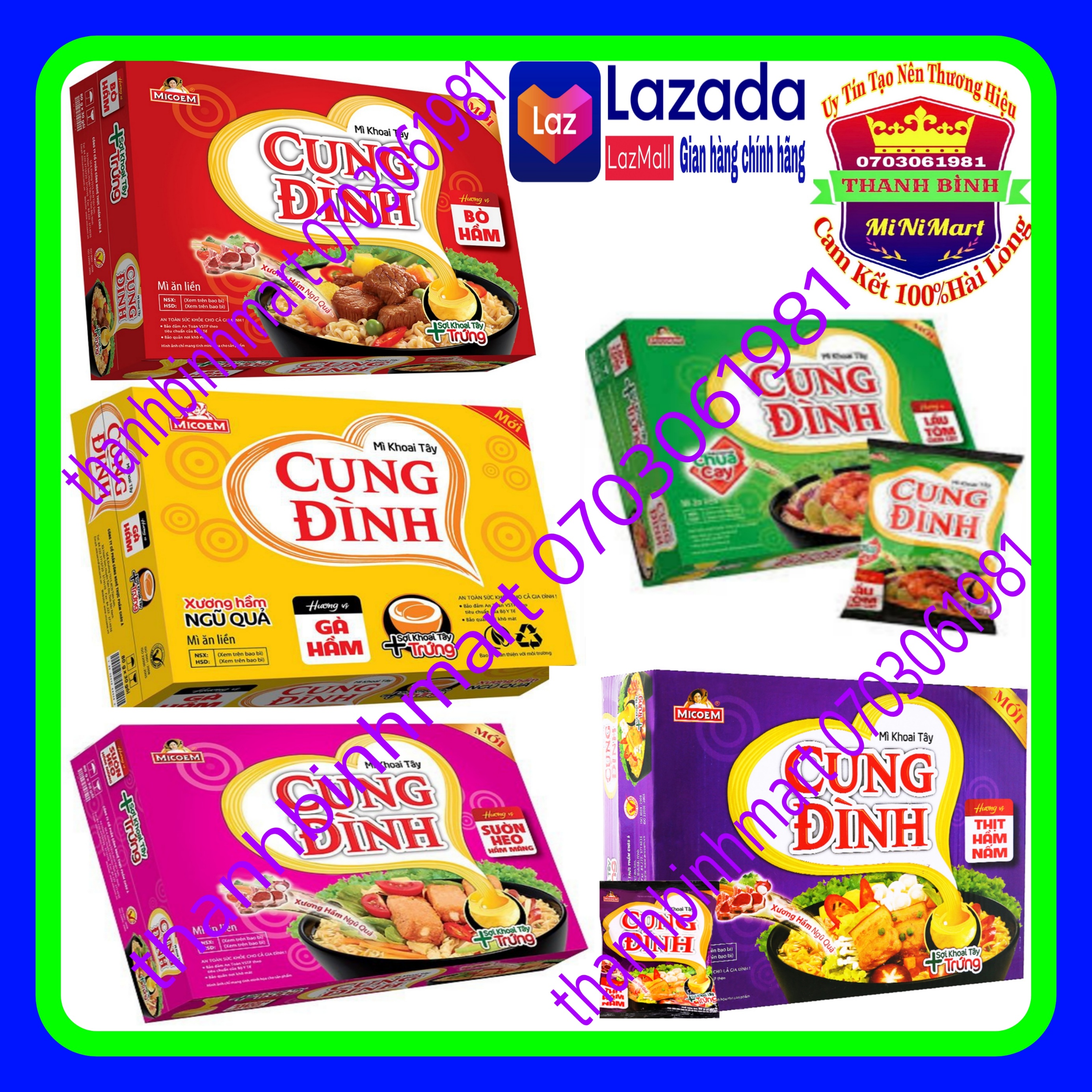 Thùng mì tôm cung đình Bò Hầm 30 gói x 80g