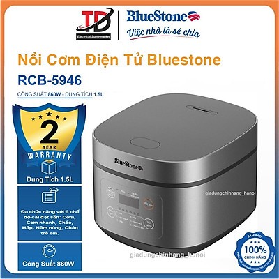 Bluestone electronic cooker 1.5 liter rcb-5946 original 100% new display 1.5-99% 860 litres, 2 - 4 people capacity: W-12 months warranty