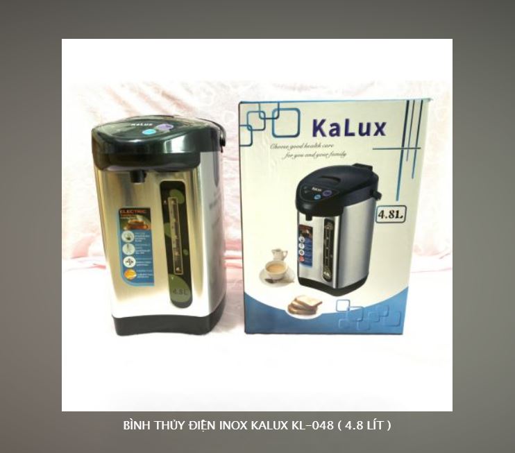 BÌNH THỦY ĐIỆN INOX KALUX KL-048 ( 4.8 LÍT )