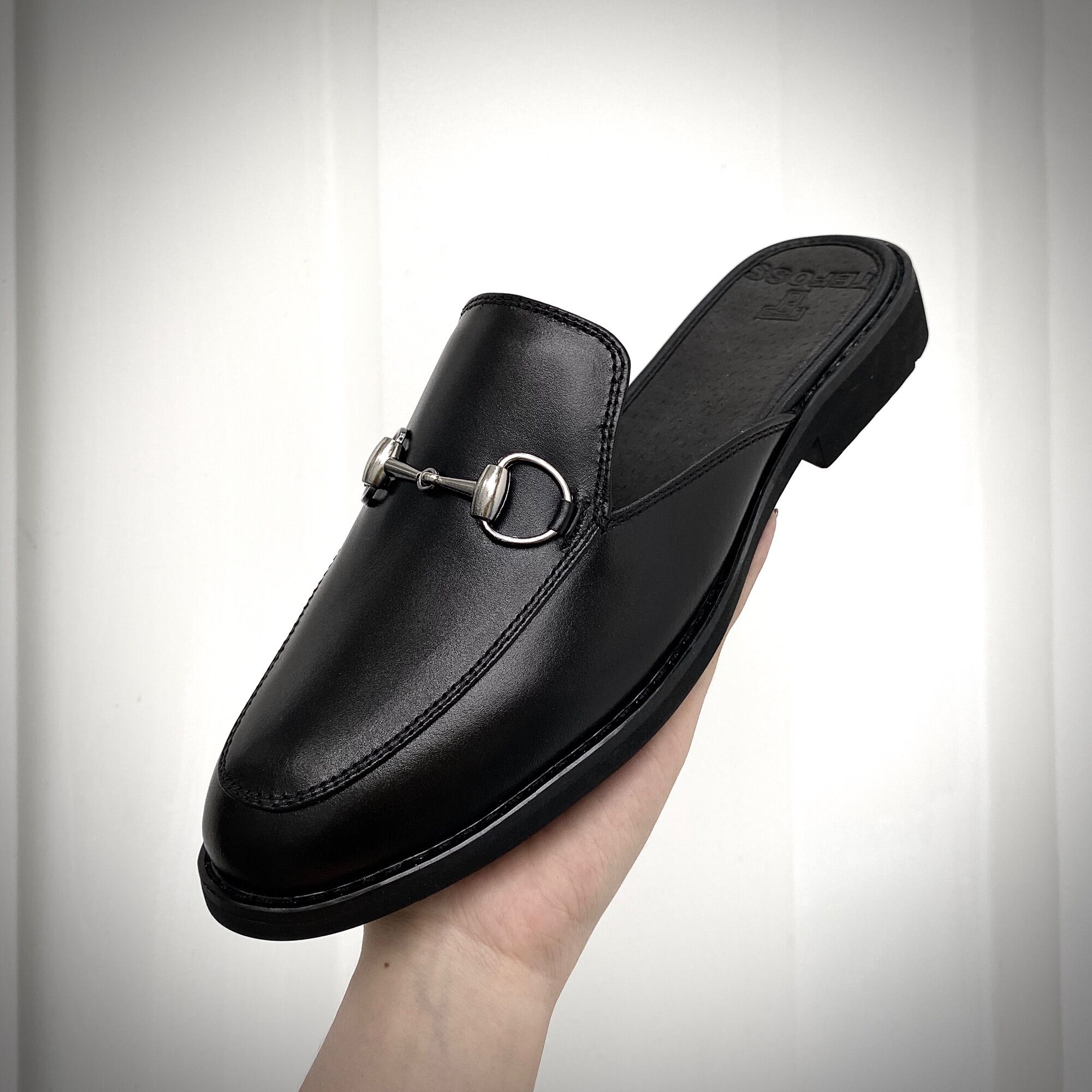 Giày Sục Da Pu Pu Cao Cấp Unisex TEFOSS HT751 Đen Size 35-45 Cá Tính