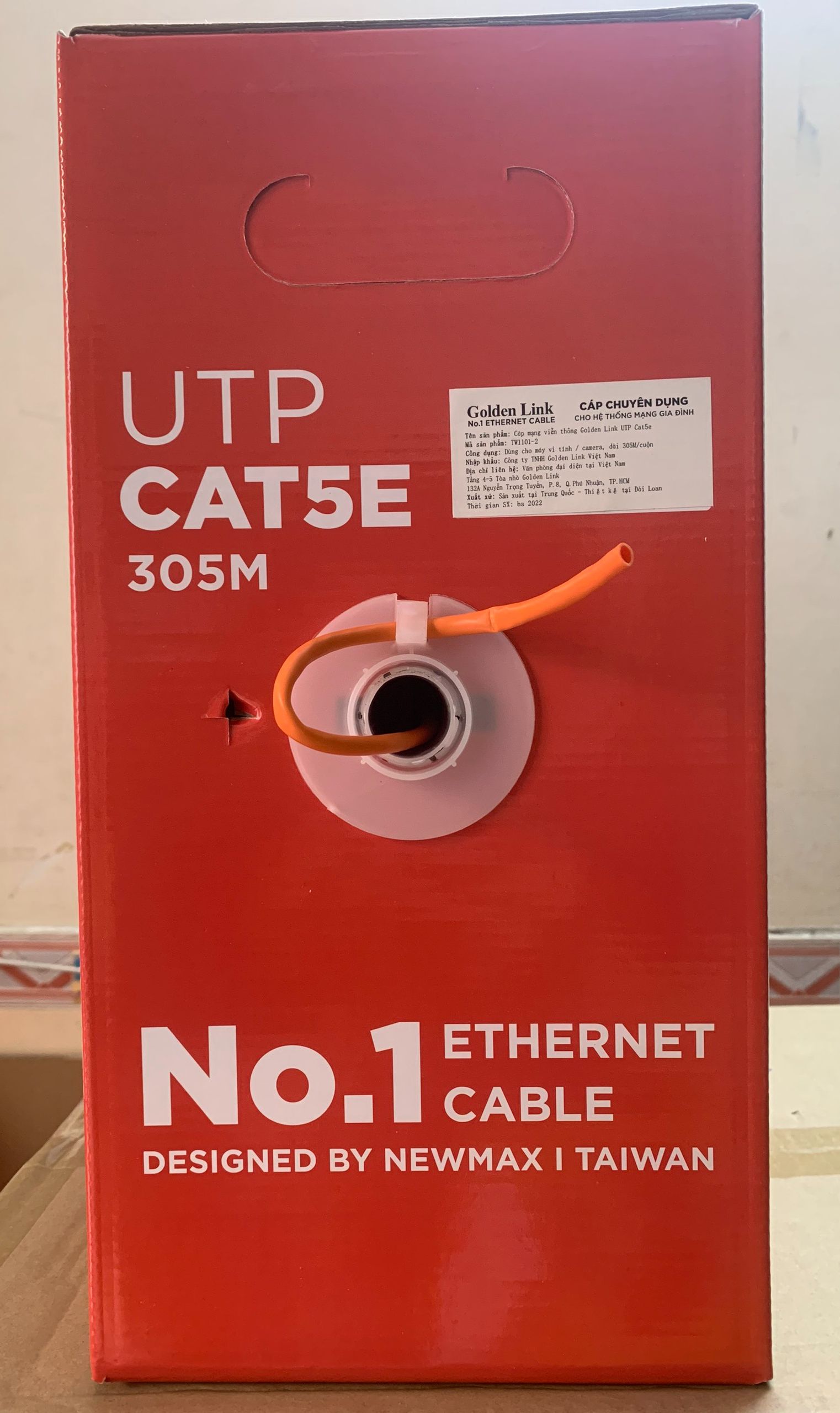 CÁP MẠNG GOLDEN LINK  UTP CAT 5E 305M
