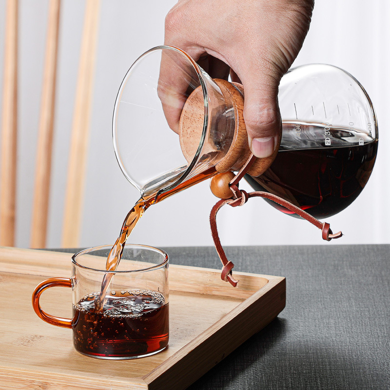Bình Chemex Pha Cà Phê Pour Over Drip Brew V60 Thủy Tinh