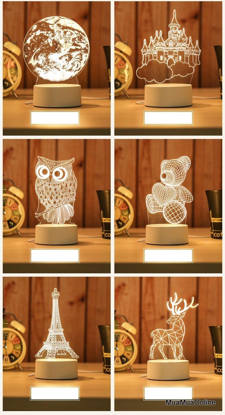 Đèn Ngủ 3D Led Nhiều Mẫu Hình Cực Đẹp