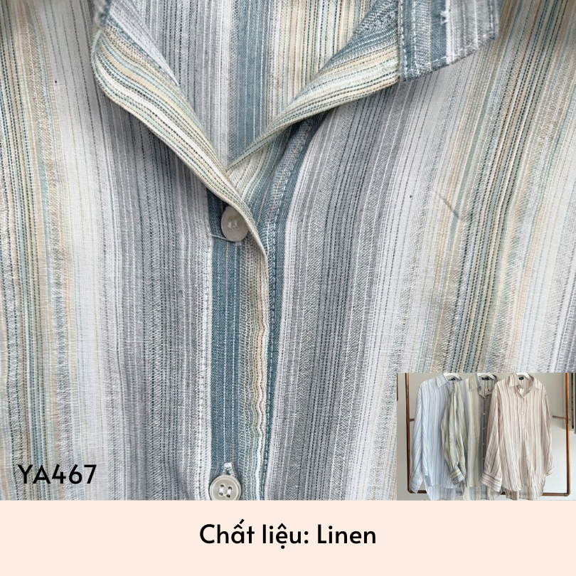 YU CHERRY | Áo sơmi sọc basic nữ oversize Pallette Shirt YA467