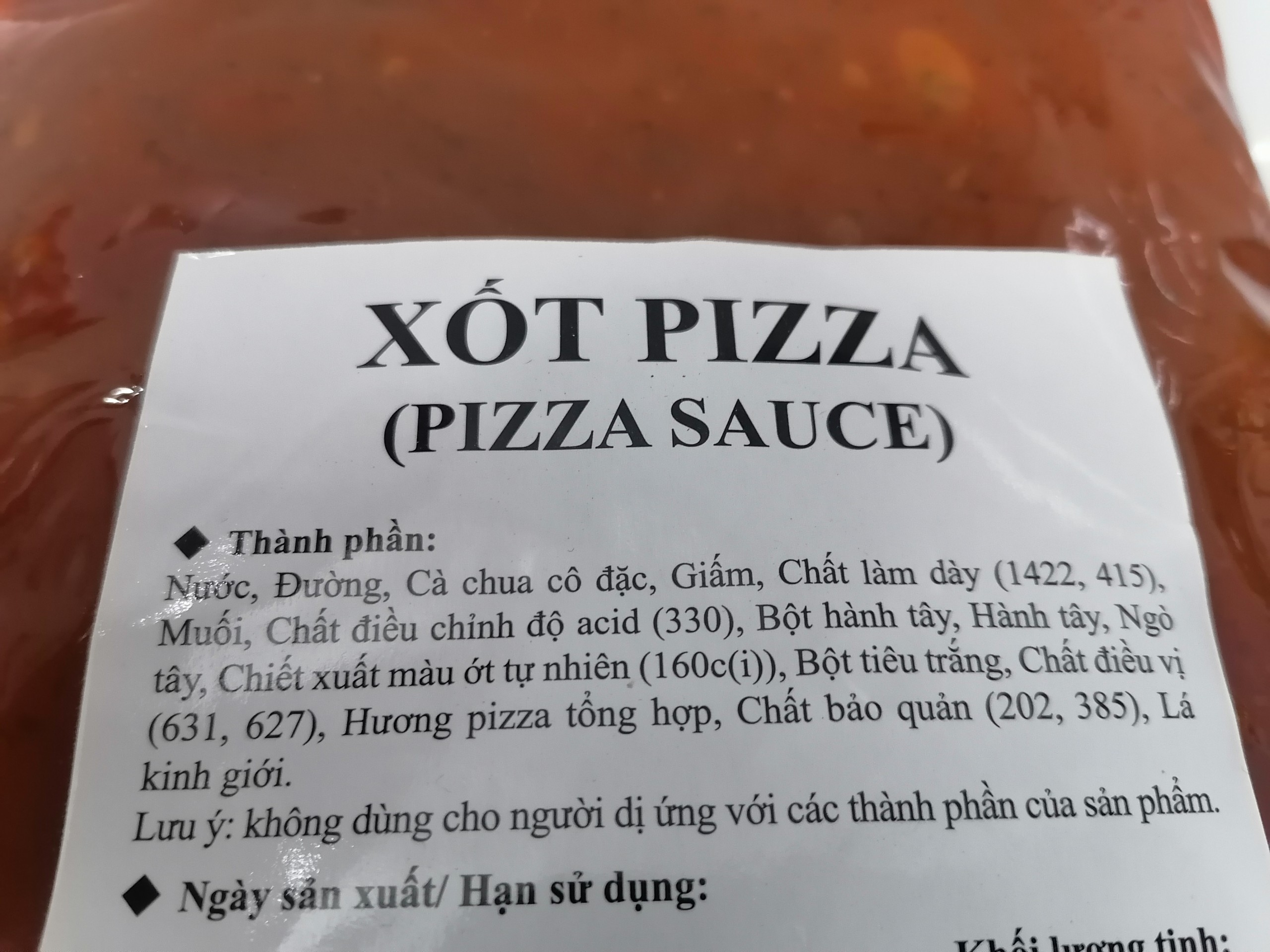 [1 Kg] Xốt PIZZA [VN] KEWPIE Pizza Sauce (hty-hk5)