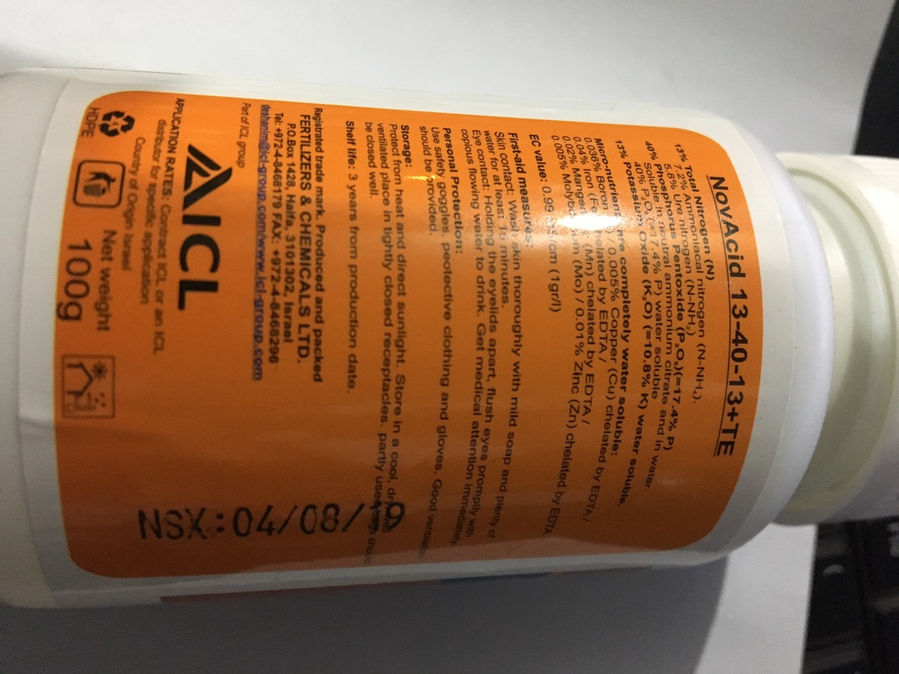 Phân bón npk 13-40-13 te isarel lọ 100gr