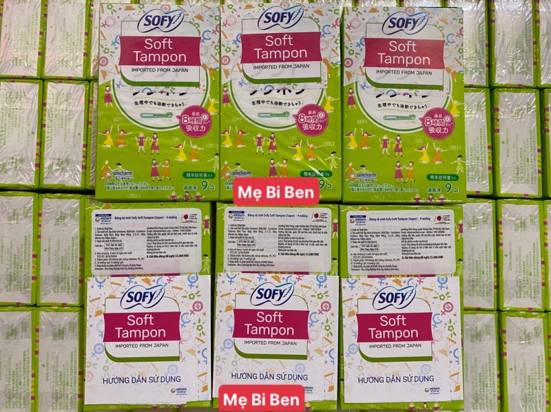 Bộ 10 Hộp Băng vệ sinh siêu thấm Sofy Soft Tampon Super hộp 9 miếng - Hàng nhập khẩu chính hãng