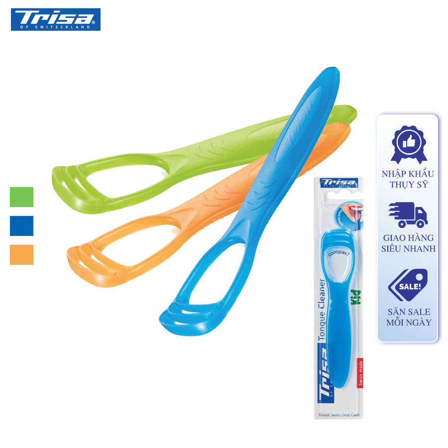 Dụng cụ cạo lưỡi Trisa Compact (nhỏ gọn)