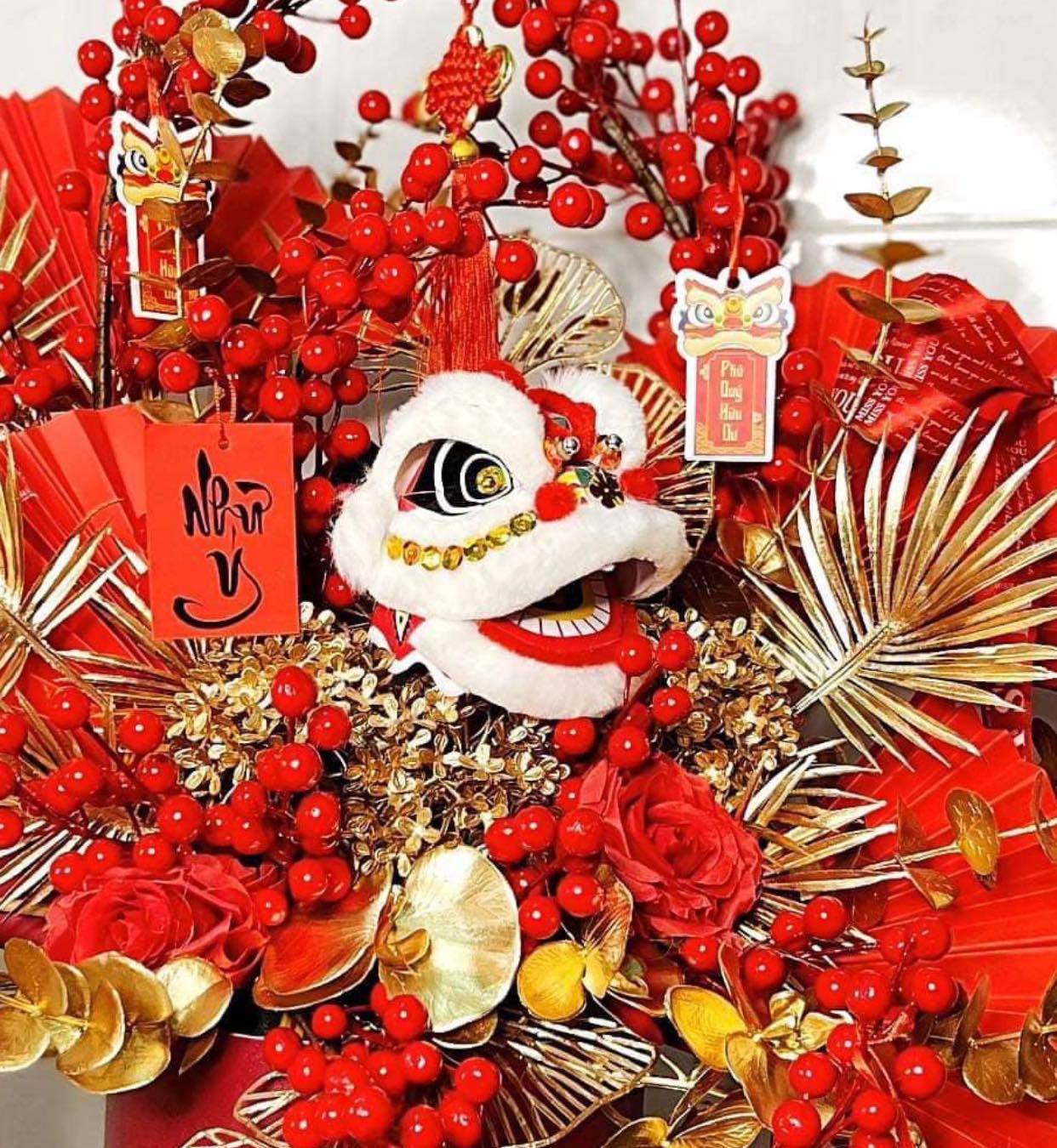 Lion dance miniature handmade decoration