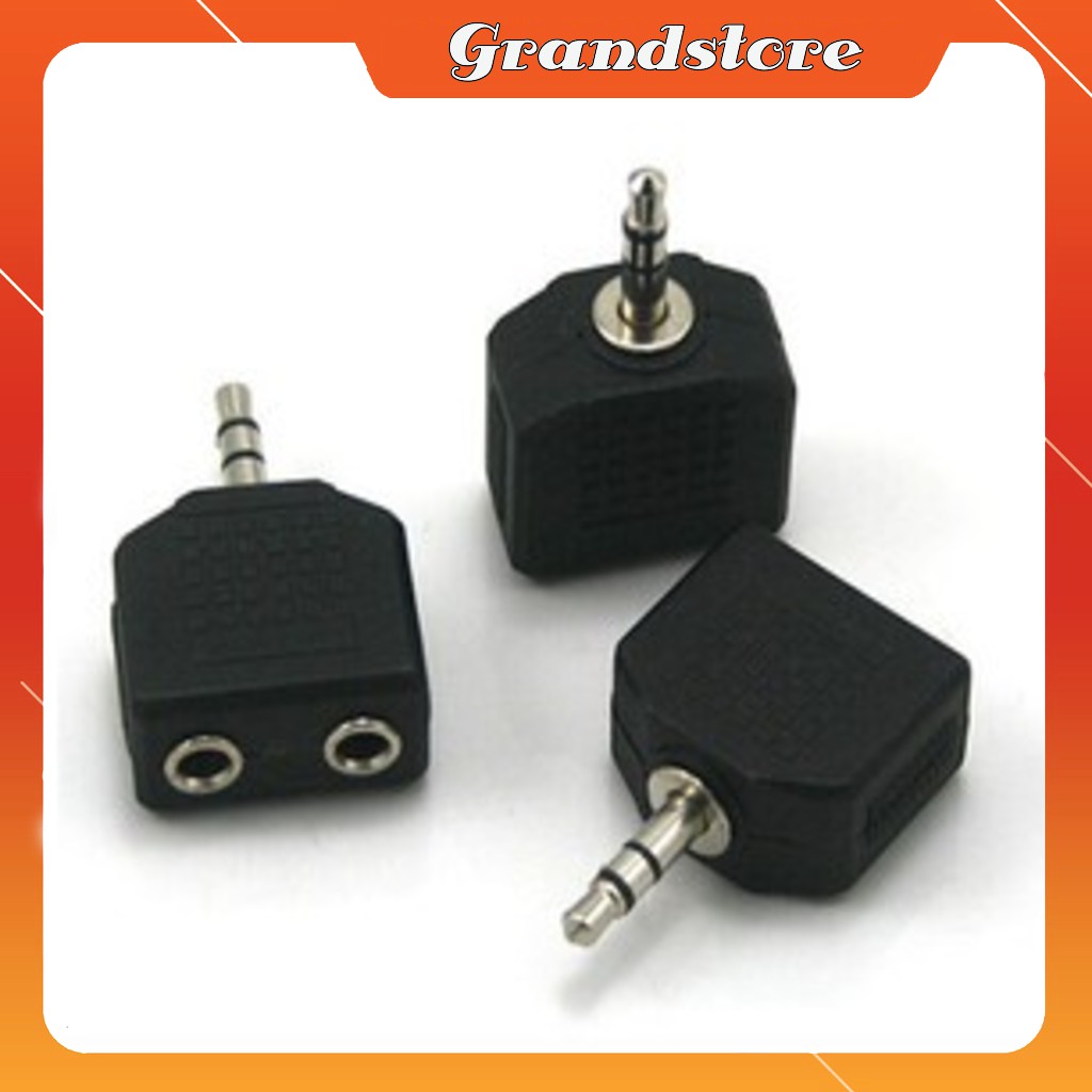 Đầu jack 3.5 chia tai nghe dây loa âm thanh từ 1 ra 2 cổng 3.5mm, jack audio 3.5 đực chia ra 2 cổng giắc rắc cắm 3.5 cái