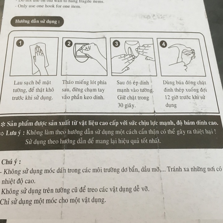 1 VỈ 5, MÓC DÁN NHỎ TIỆN ÍCH CHO GIA ĐÌNH , CHỌN PHÂN LOẠI CÓ ĐINH VÀ KHÔNG ĐINH. TH665.348