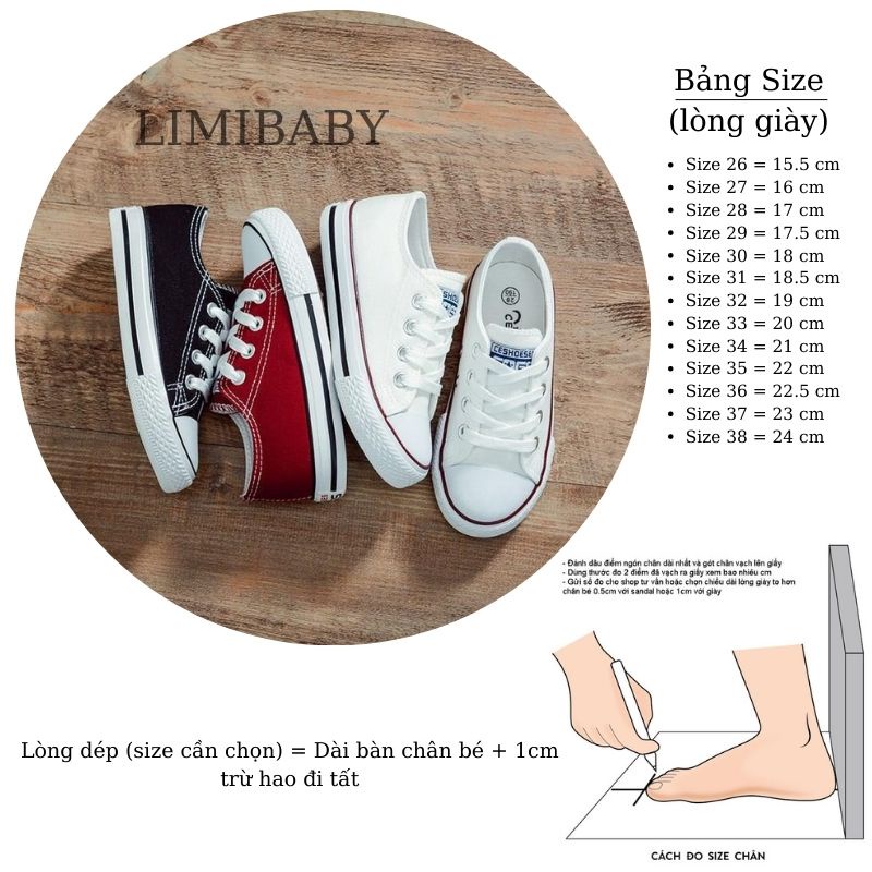 Giày thể thao cho bé cổ thấp con vers phong cách Hàn Quốc