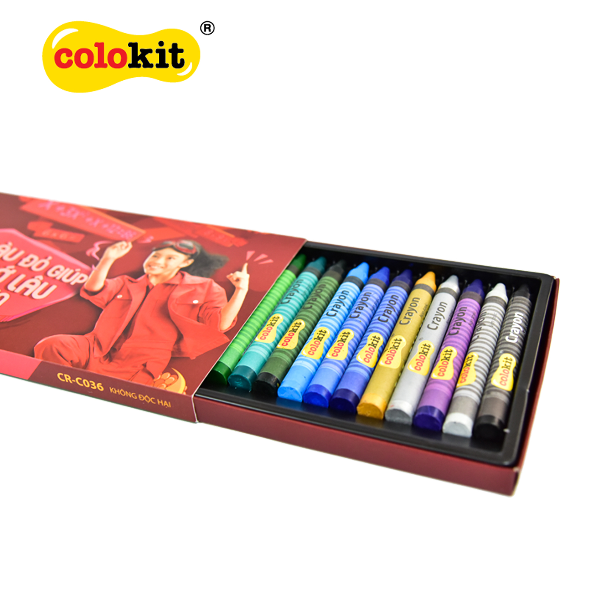 Bút sáp màu Jumbo Colokit CR-C036
