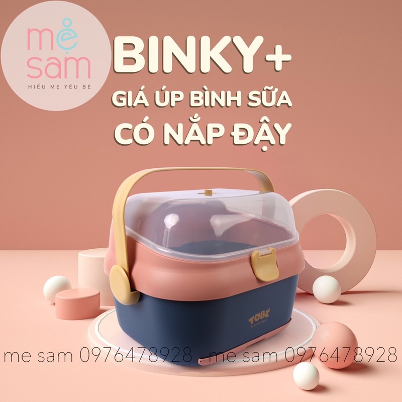 Úp Bình Binky+ Tobé Cao Cấp Có Nắp Đậy