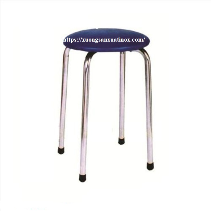 Ghế tròn inox có nệm