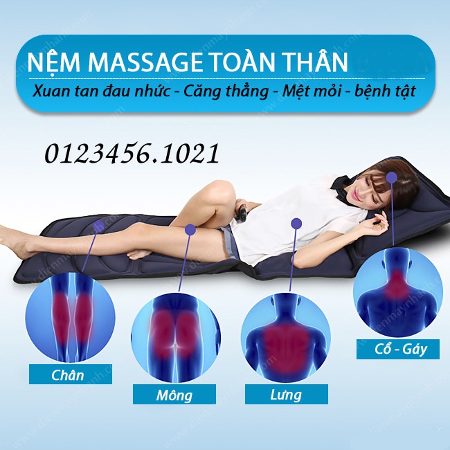 Nệm massage toàn thân thư giãn mọi lúc mọi nơi