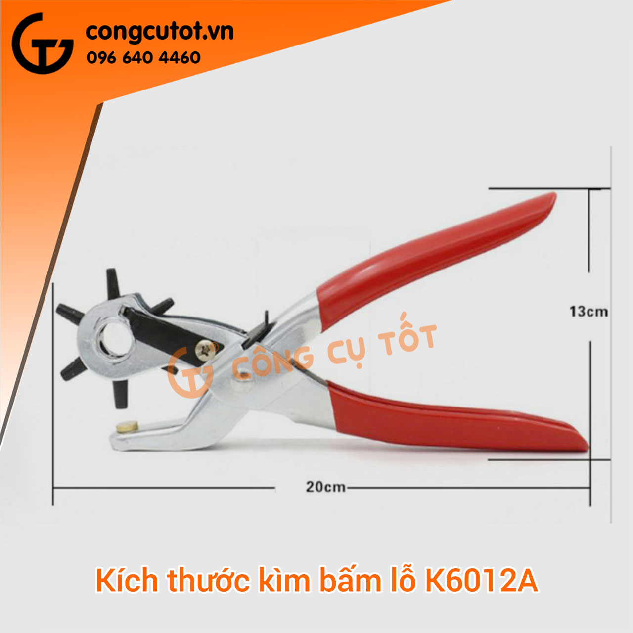 Kìm bấm khoen TOP K6012A Kèm khoen