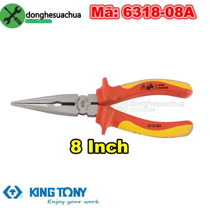 [HCM]Kềm mỏ nhọn Kingtony 6318-08A 1000V 8 inch
