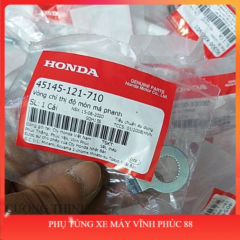 Vòng chỉ độ mòn má phanh wave dream -10%
