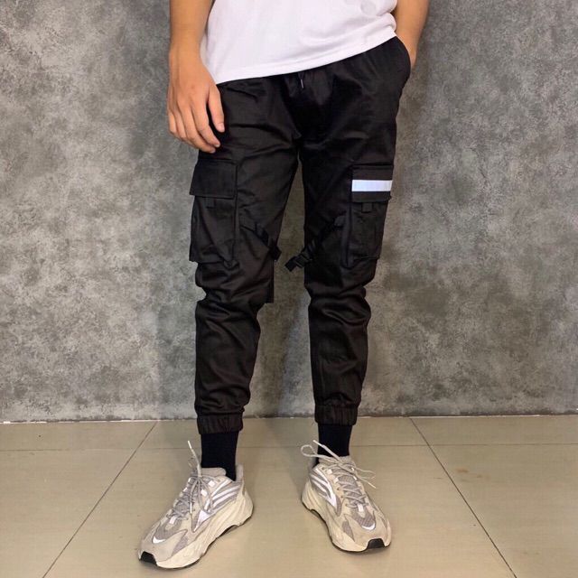 [HCM][Free Ship+Video thật] Quần jogger kaki túi hộp phản quang