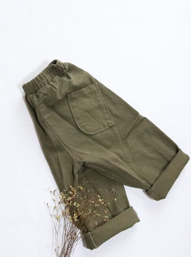 Rập Giấy 30072 - Quần chắp vá style Hàn xẻng