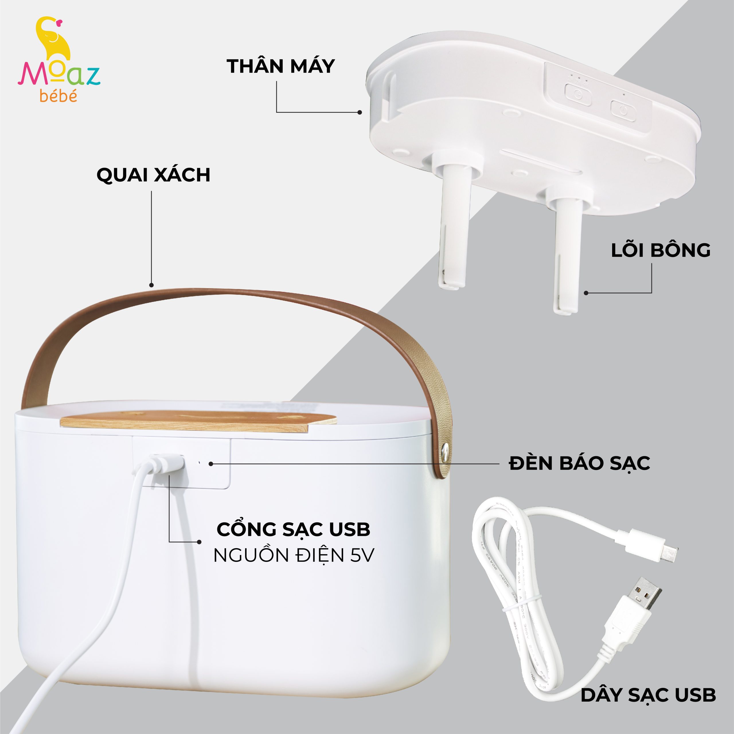 Máy phun sương tạo ẩm Moaz BéBé MB – 065