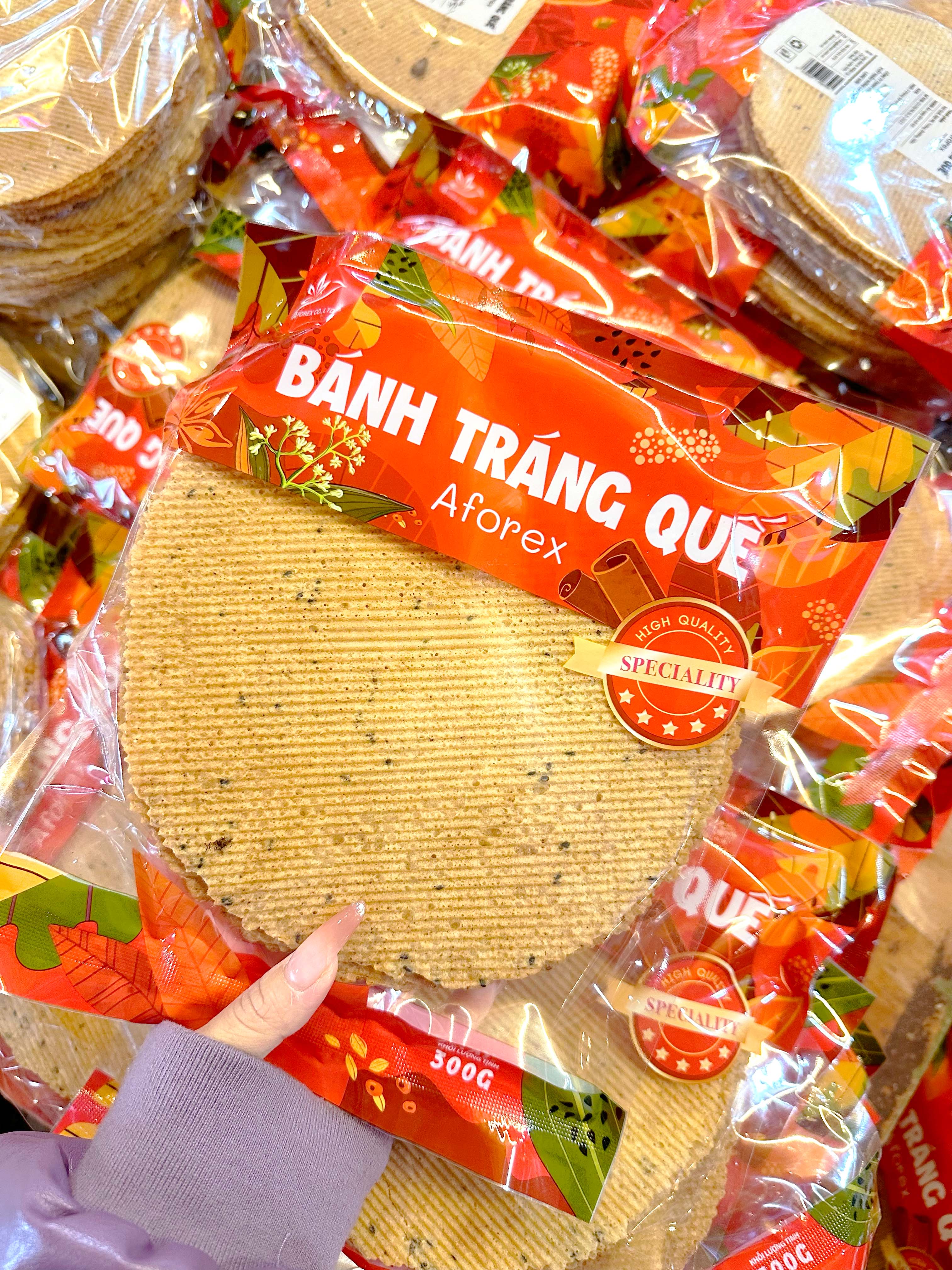 Bánh tráng Quế Aforex ăn vặt tráng miệng