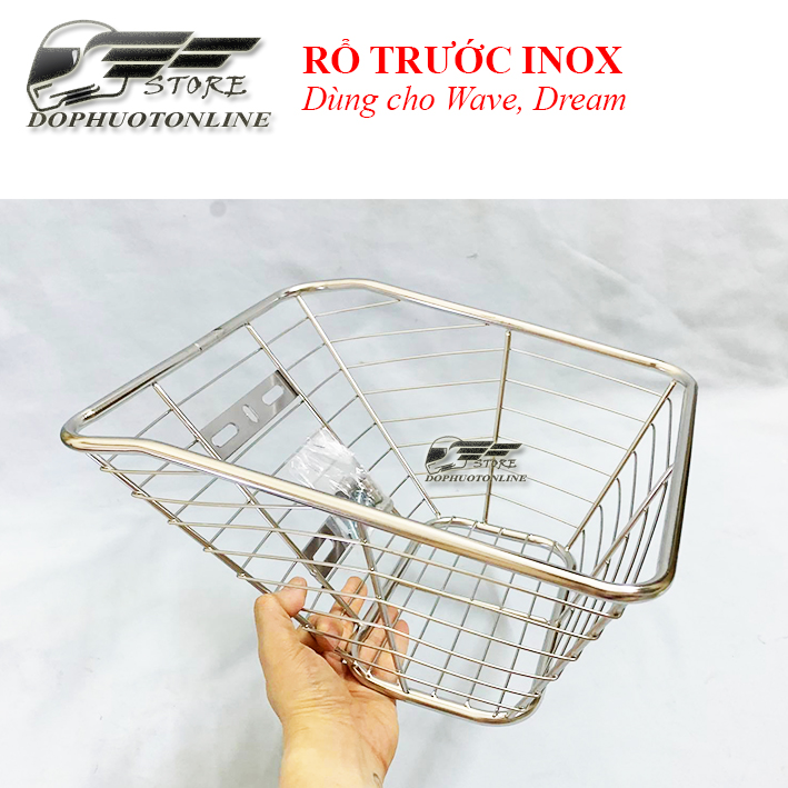 Rổ (Giỏ) Trước Inox, Titan Cho Wave, Dream 