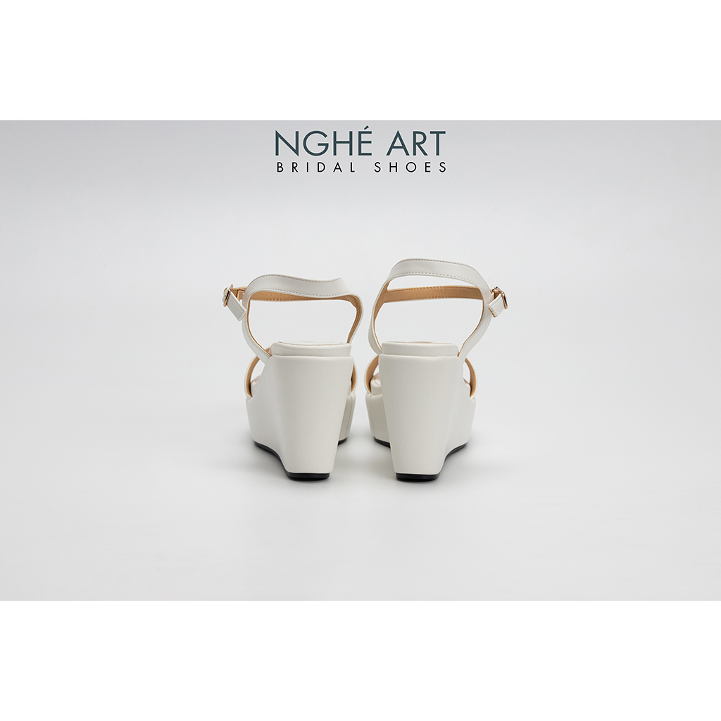 Giày cưới Nghé Art basic cao gót đế xuồng 304