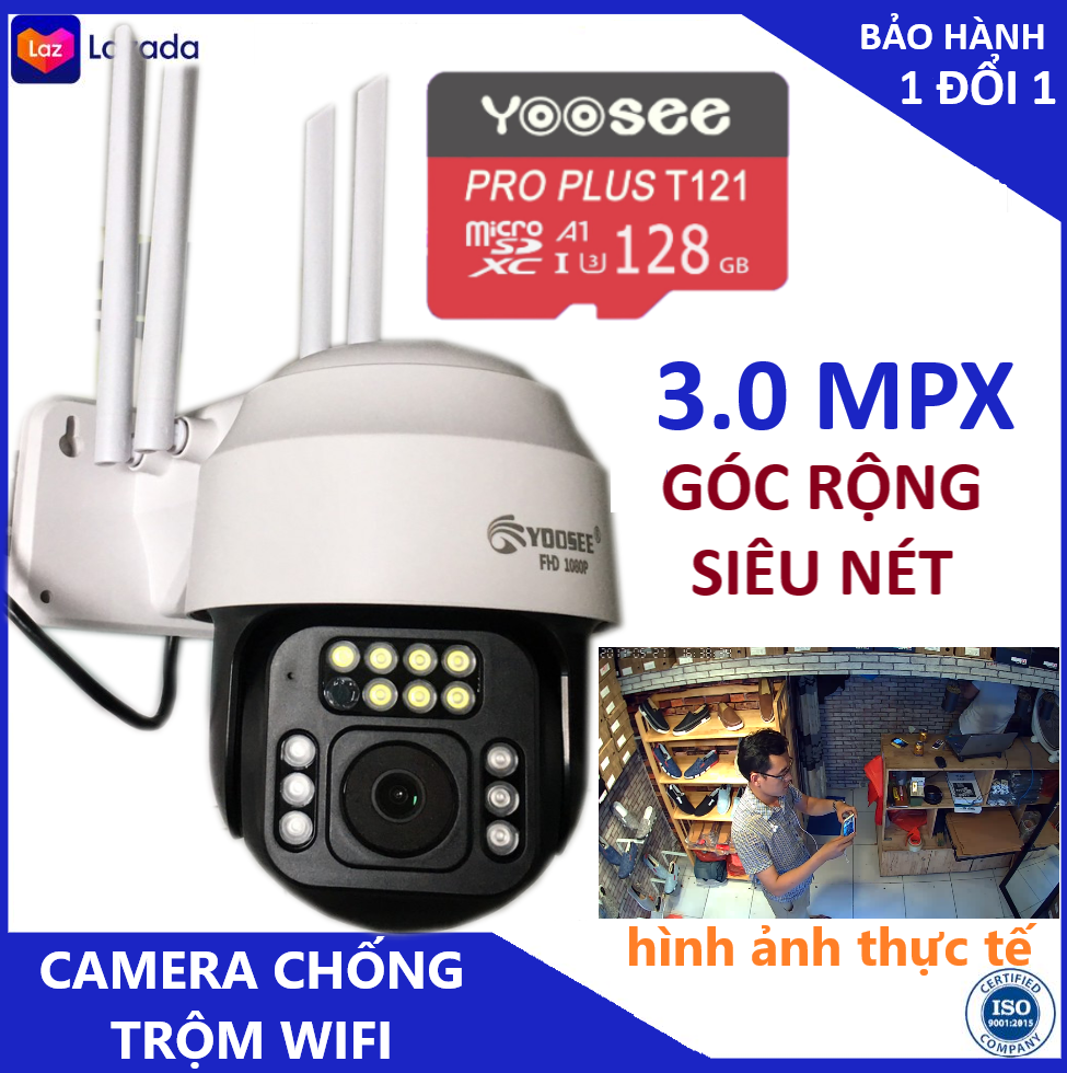 >> BÁO GIÁ CAMERA GIÁM SÁT NGOÀI TRỜI FULL HD CAM CẦU 1080P PTZ , CHỐNG NƯỚC, CÓ HỖ TRỢ ĐÈN HỒNG NGOẠI VÀ 4 ĐÈN LED,HÌNH | Shopee Lazada Sendo Tiki mới nhất 48 Camera - Camera wifi - Camera yoosee ngoài trời PTZ 3X bản độc quyền kèm thẻ 128G - FULL HD 3.0MPX - Mắt Nhện, chống nước , Cảm biến hình ảnh, xoay 360 độ có tiếng việt - Bảo hành 3 năm 1 đổi 1 trong 7 ngày