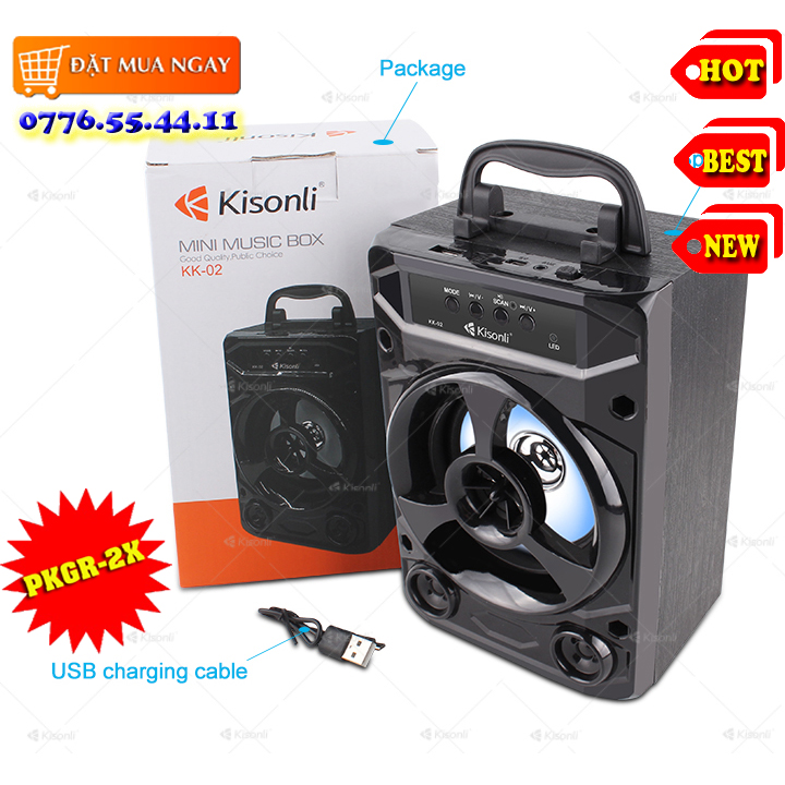 [HCM]Loa bluetooth K-02 LOA NGHE NHẠC CỰC HAY - SHOP Tho TiTi