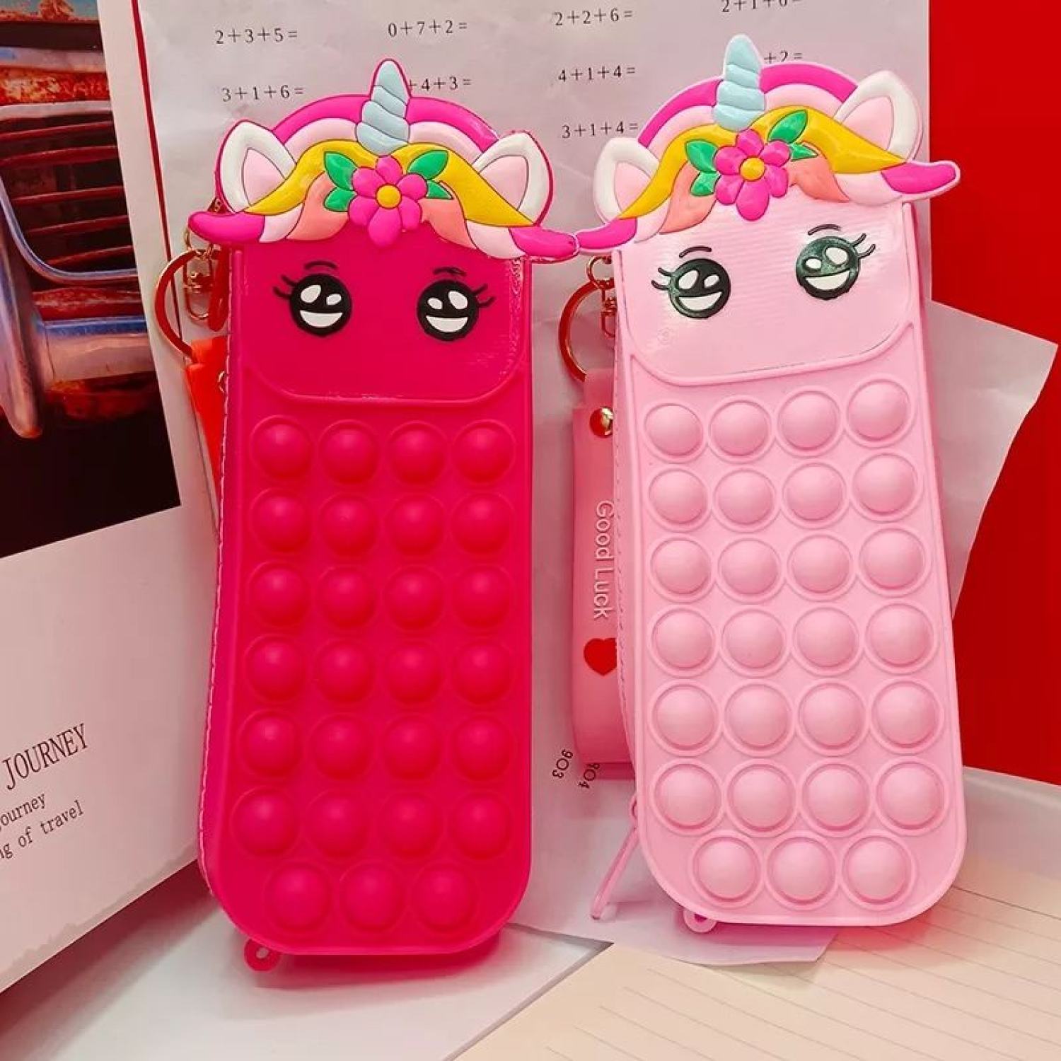 Hộp bút pop it Unicorn silicone