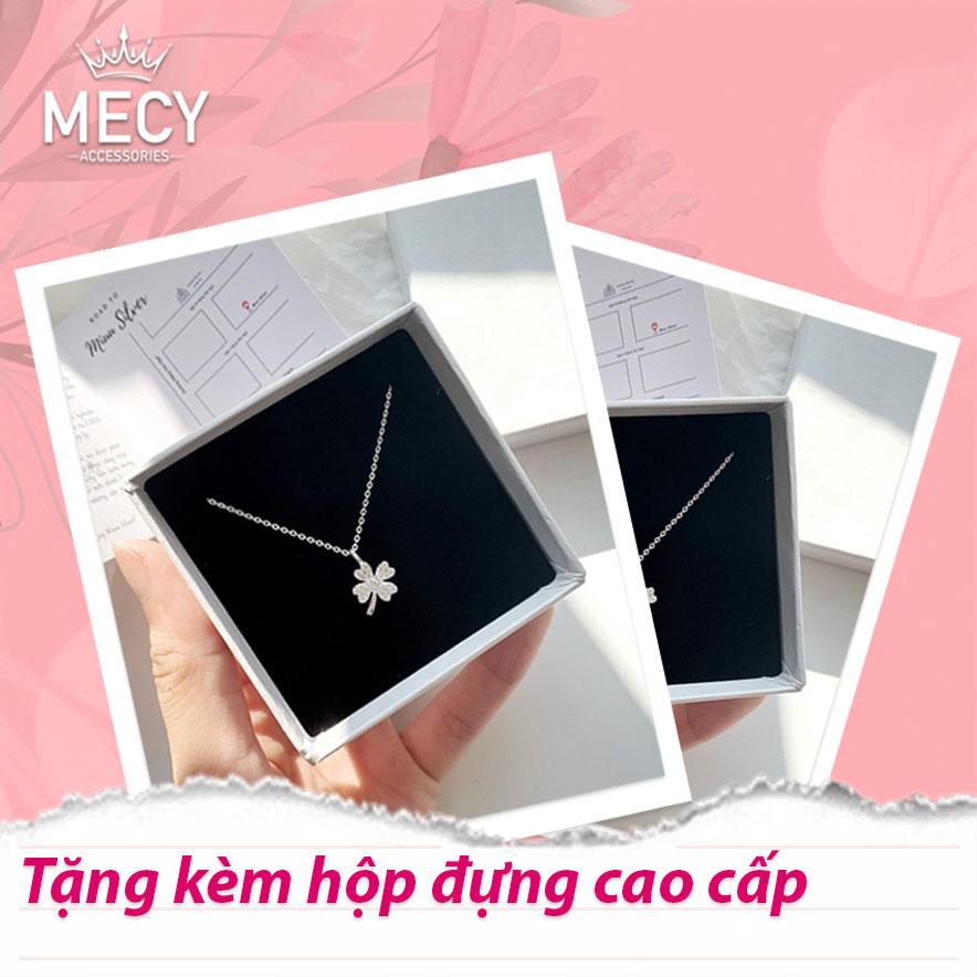 vòng cổ mecy cao cấp 925 cỏ 4 lá