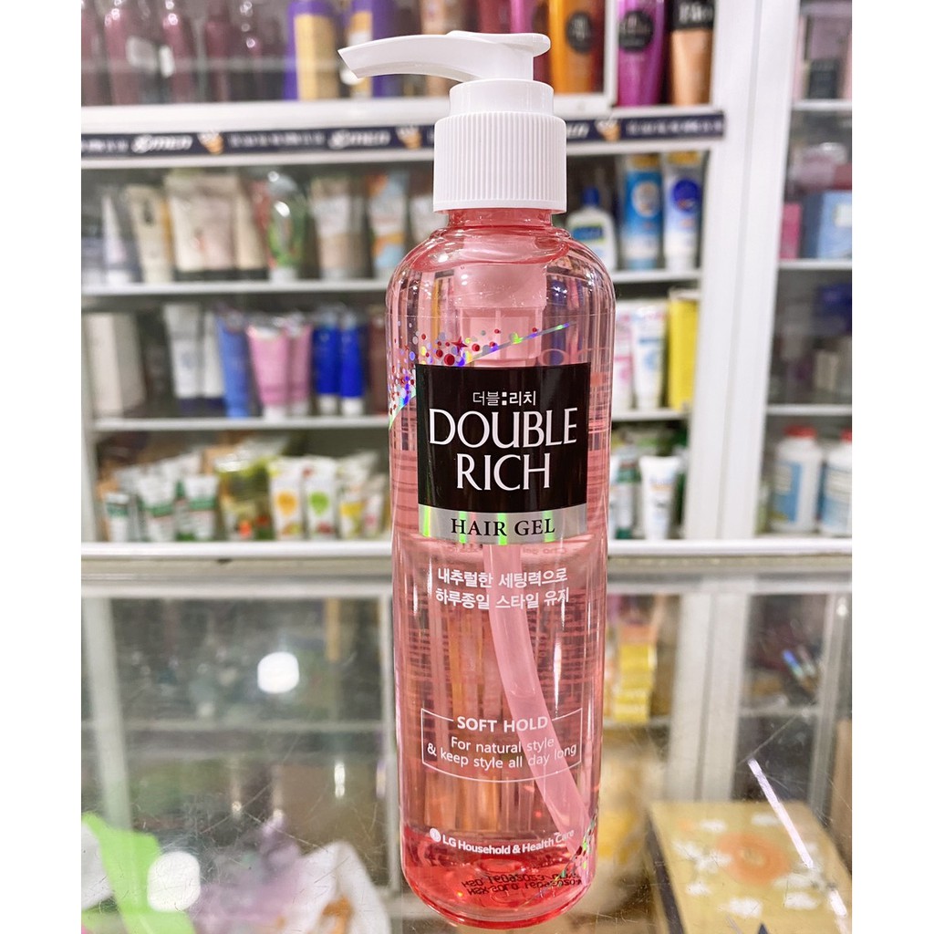 Gel giữ nếp dưỡng tóc Double Rich Hồng 250ml